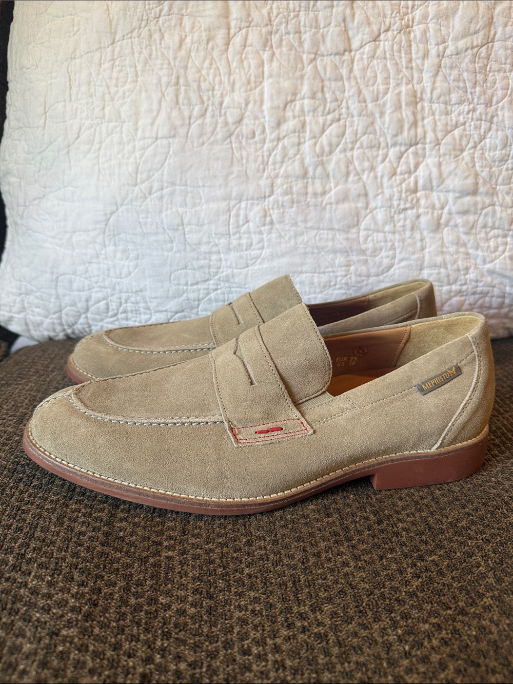 Mephisto Men's Sand Suede Penny Loafers
